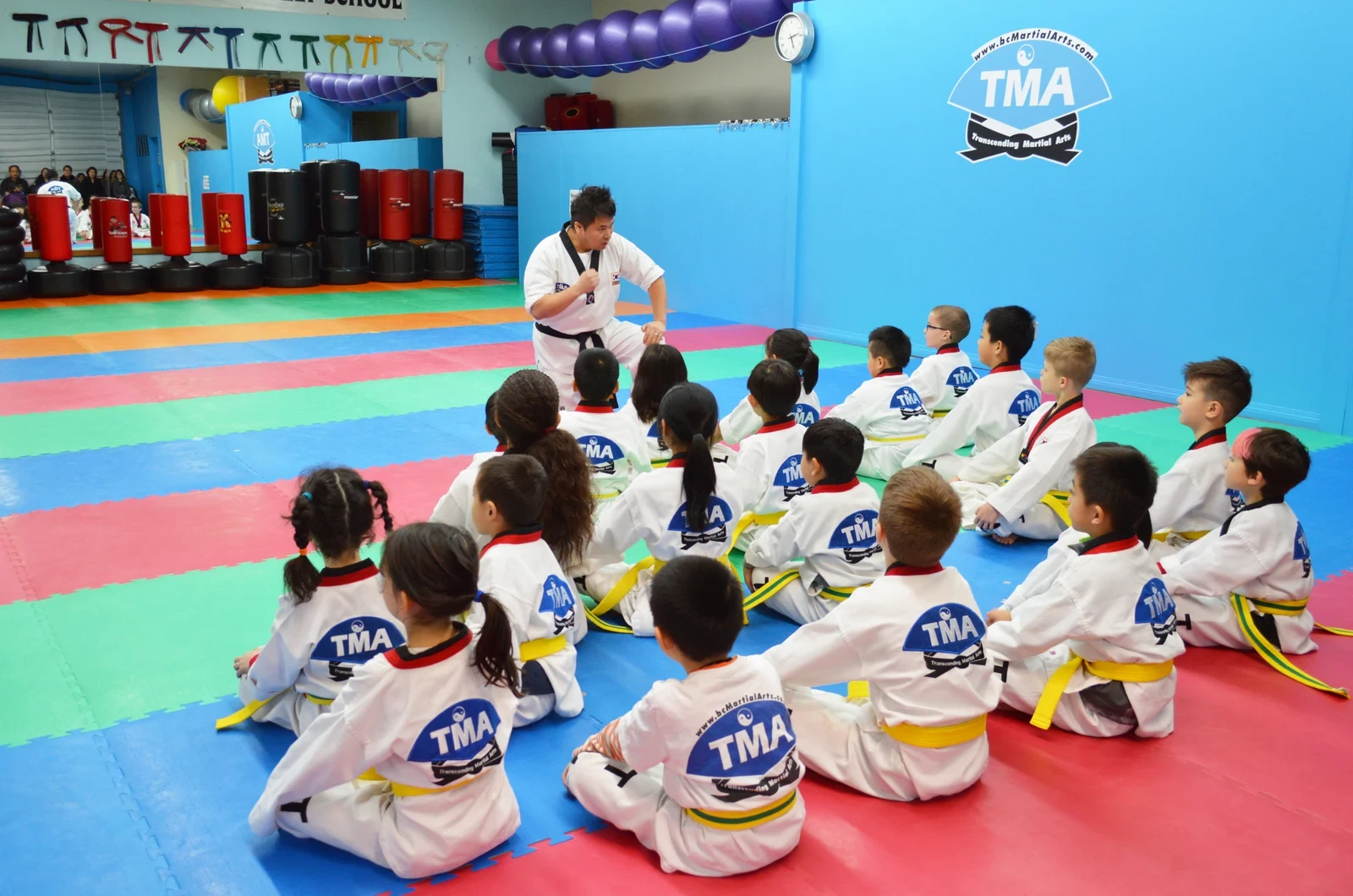 Kids building focus through martial arts