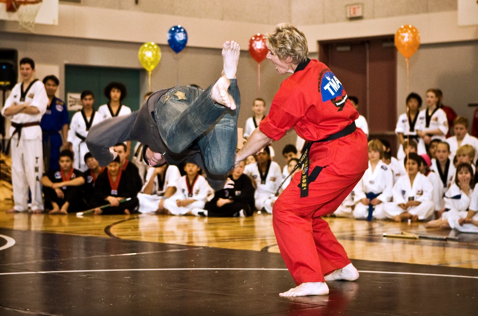 Taekwondo training at Transcending Martial Arts